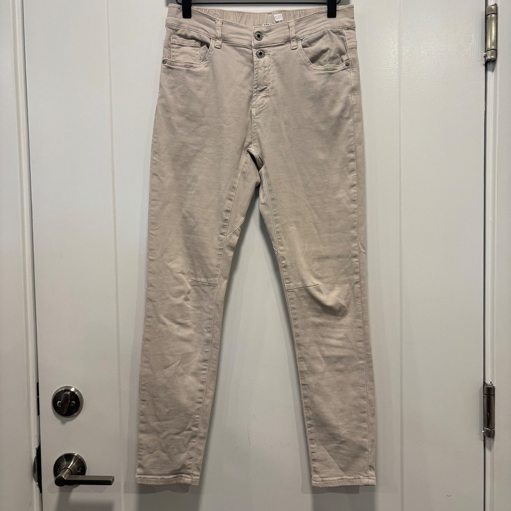 Femme Fatale‎ Womens Beige Slim Fit Stretch Cotton Pants Size S 4 Tan Trousers